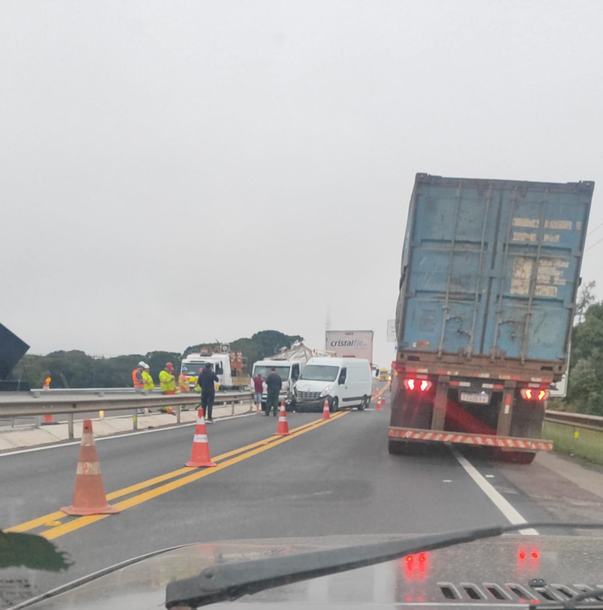 Acidente tipo Engavetamento envolve cinco veículos na BR-386 em Fontoura Xavier