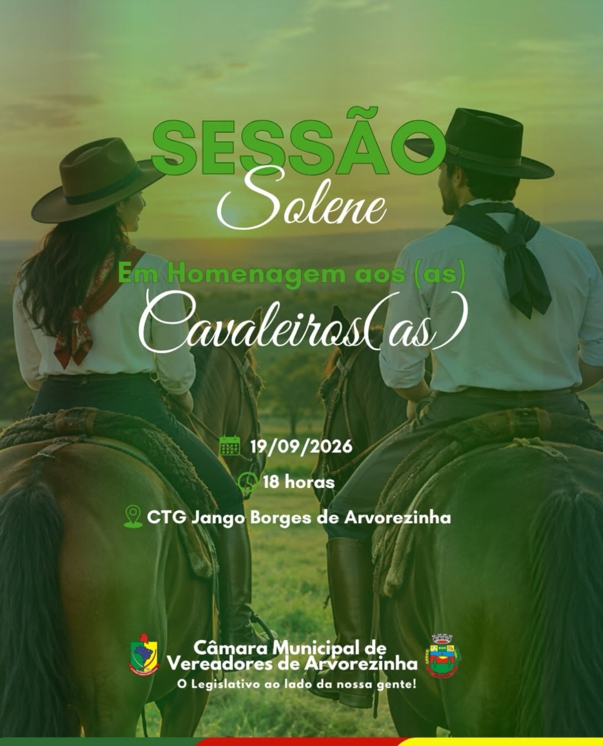 Câmara de Arvorezinha promove homenagem a cavaleiros e cavaleiras tradicionalistas